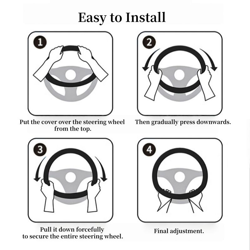 Universal 15 Inch Carbon Fiber Pattern Steering Wheel Cover | Youzeshi Brand | Car SUV Interior Acce